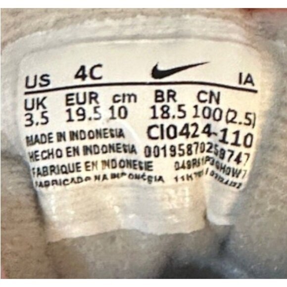 Nike Max 90 Crib White/Blue/Grey Fog Baby Infant Toddler Size 4C NEW CI0424-110 - Picture 6 of 9